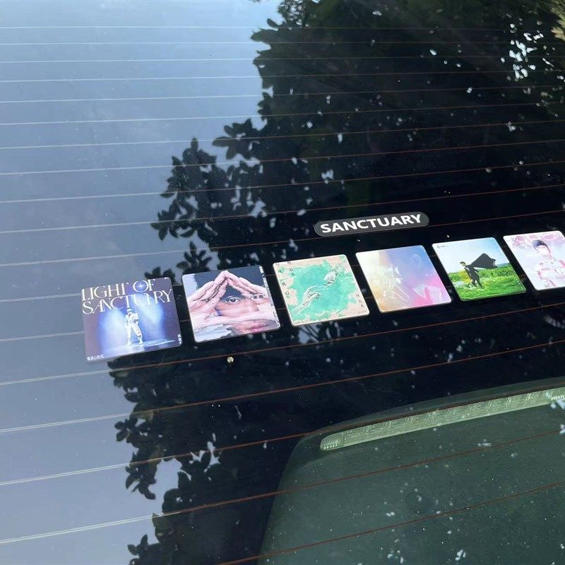 林俊杰专辑封面贴纸汽车车窗车身C贴纸小电炉贴墙贴吉他贴行李箱