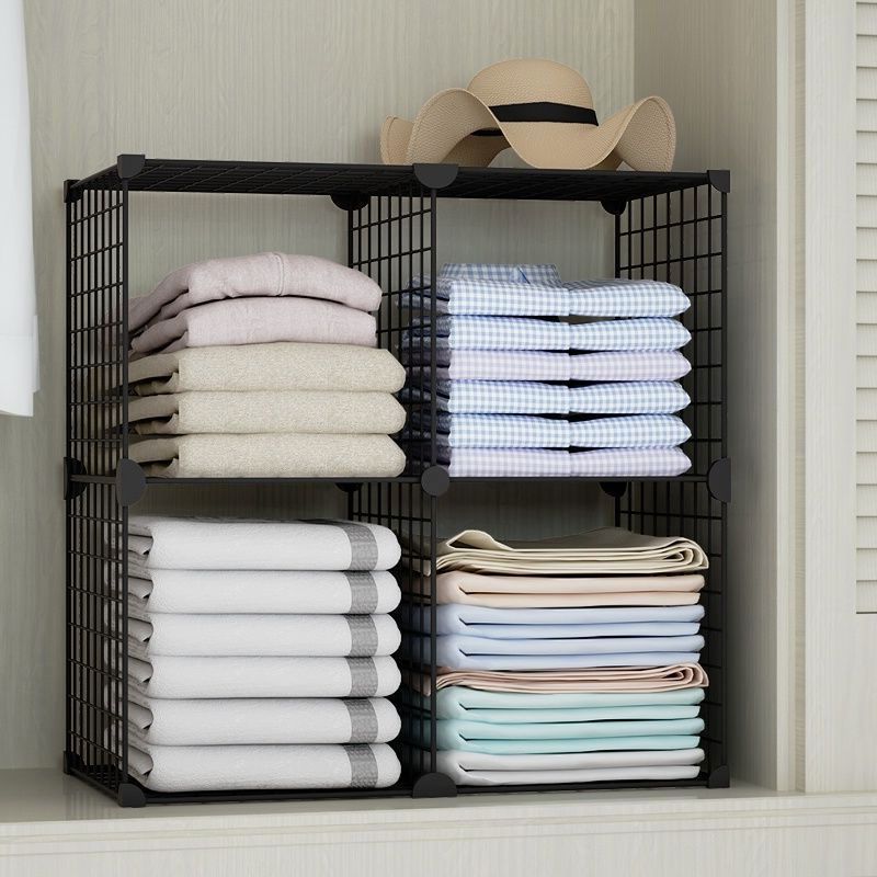 衣柜分层c收纳架折叠卧室置物架隔板隔层简易家用组装衣服收纳神