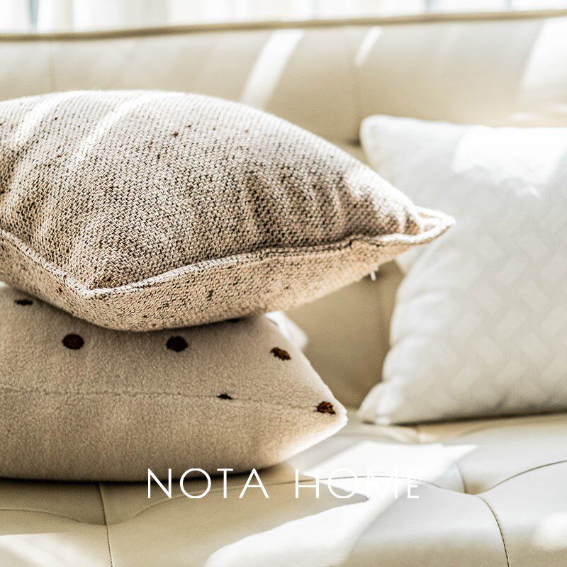 卡其色波点抱枕套中古风抱枕酒店软装靠垫M新家客厅沙发奶油风腰