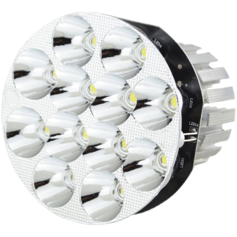 电动车灯摩托e车led大灯改装超亮12V60V内置强光射灯远近光大灯泡