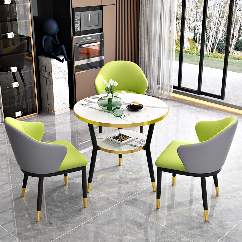 岩板洽谈桌椅组合接待桌轻奢小圆桌阳台休闲小桌椅咖W啡奶茶店餐,住宅家具,岩板餐桌,淘宝优惠券,粉丝福利购,淘宝优惠卷