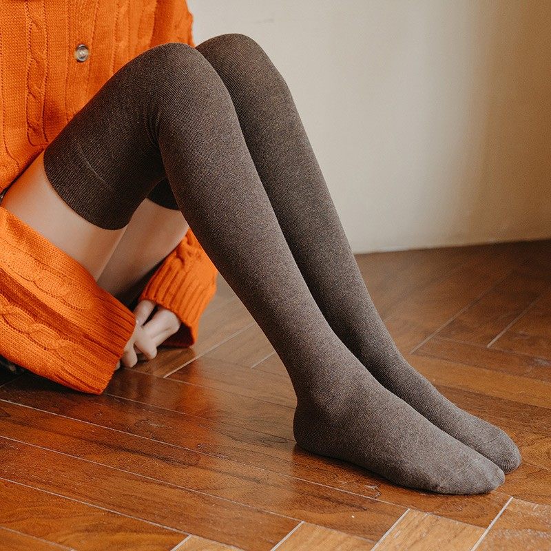 长筒袜女过膝秋i冬日系复古纯棉纯色防滑腿袜显瘦秋季长袜高筒袜,女士内衣/男士内衣/家居服,长筒袜,淘宝优惠券,粉丝福利购,淘宝优惠卷