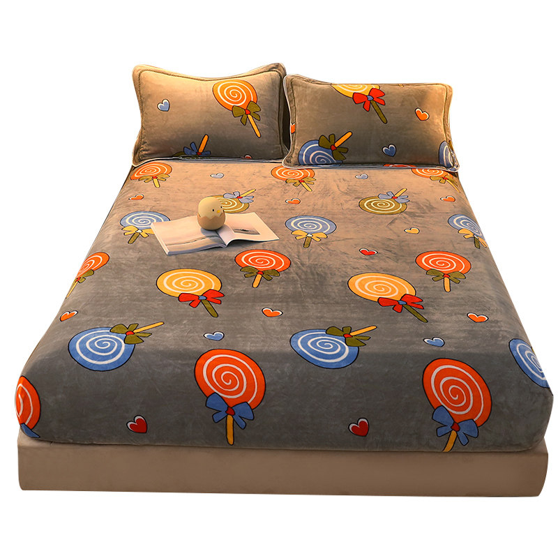 加厚法兰a绒床笠单件牛奶珊瑚绒儿童毛绒床罩加绒面床垫套保暖防,床上用品,床笠,淘宝优惠券,粉丝福利购,淘宝优惠卷