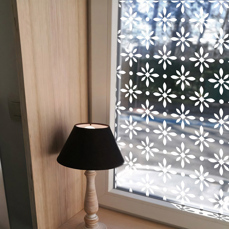 《白露》法式玻璃贴纸卧室复古窗花静电I贴膜防走光免胶设计感窗