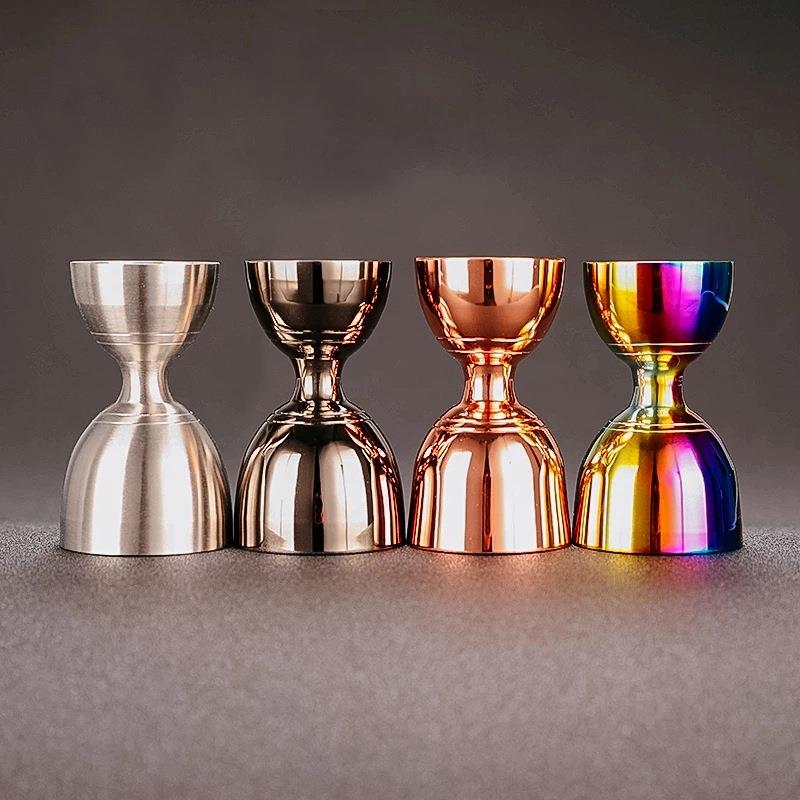 印第安式量酒器盎司杯 调酒双头量杯30/60调酒师专用安士杯Jigger