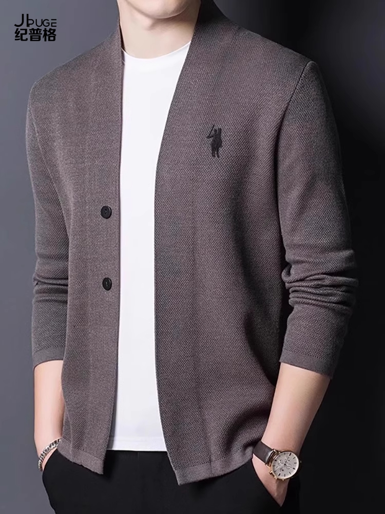 纪普格高端针织衫开衫男士外套2025新款春秋冬季高级感外穿毛衣