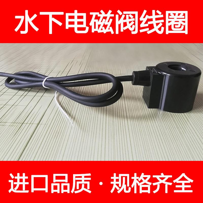 全铜水下喷泉防水电磁阀水阀线 线圈220v地埋式电磁控制阀开 关阀
