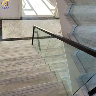 上海楼梯扶手实木卡槽网红玻璃扶手护栏别墅高档轻奢现代玻璃栏杆