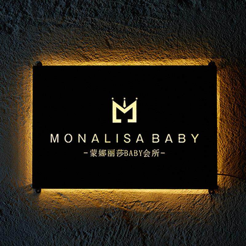 工作室店铺招牌创意镂空个性门头背发光字背景墙生锈铁艺灯箱定制,商业/办公家具,广告牌/标识牌,淘宝优惠券,粉丝福利购,淘宝优惠卷