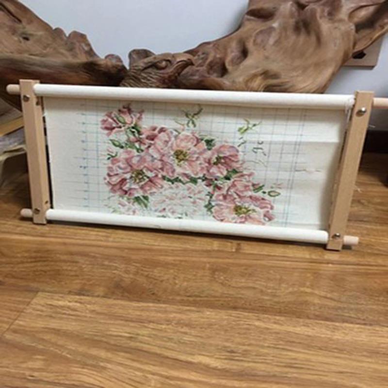 榉木刺绣十字绣专用绣架手工绣绷卷布绣框大号方形工具支架固定架