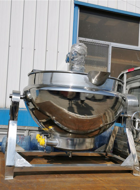 中小型酱料搅拌锅 山东夹层锅厂家 600升液化气加热夹层锅