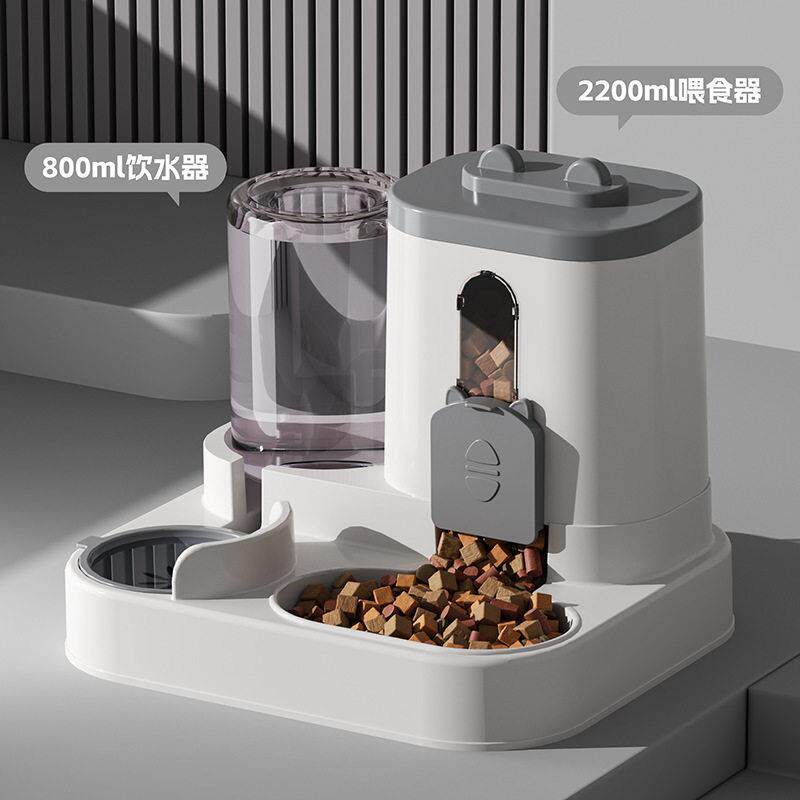 狗碗猫碗自动喂水喂食器水粮一体式宠物碗宠物用品自动喂食器双碗