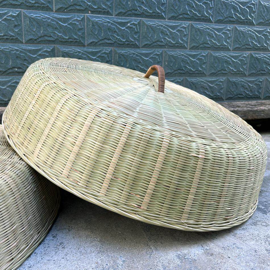 竹编制品 手工编织竹菜盖 家用圆形防虫防蝇菜罩竹编罩菜盖子透气