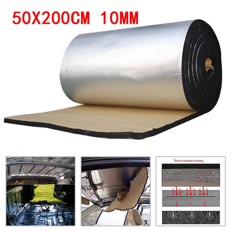 汽车隔热棉隔音隔热垫5mm 10mm铝箔棉车门隔音棉自带背胶跨境畅销