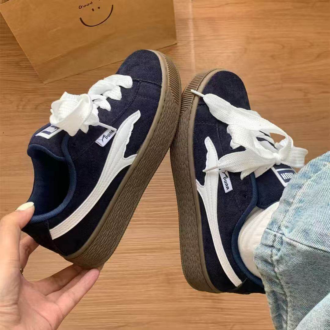 新款废土风小众ins百搭学生爆款潮流休闲板鞋2026高颜值面包鞋女