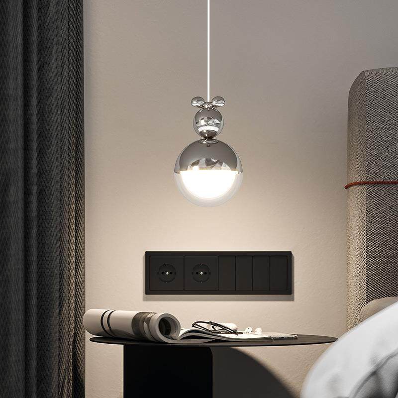 轻奢餐厅吊灯现代简约三头饭厅灯现代简约吧台灯卧室床头小吊灯