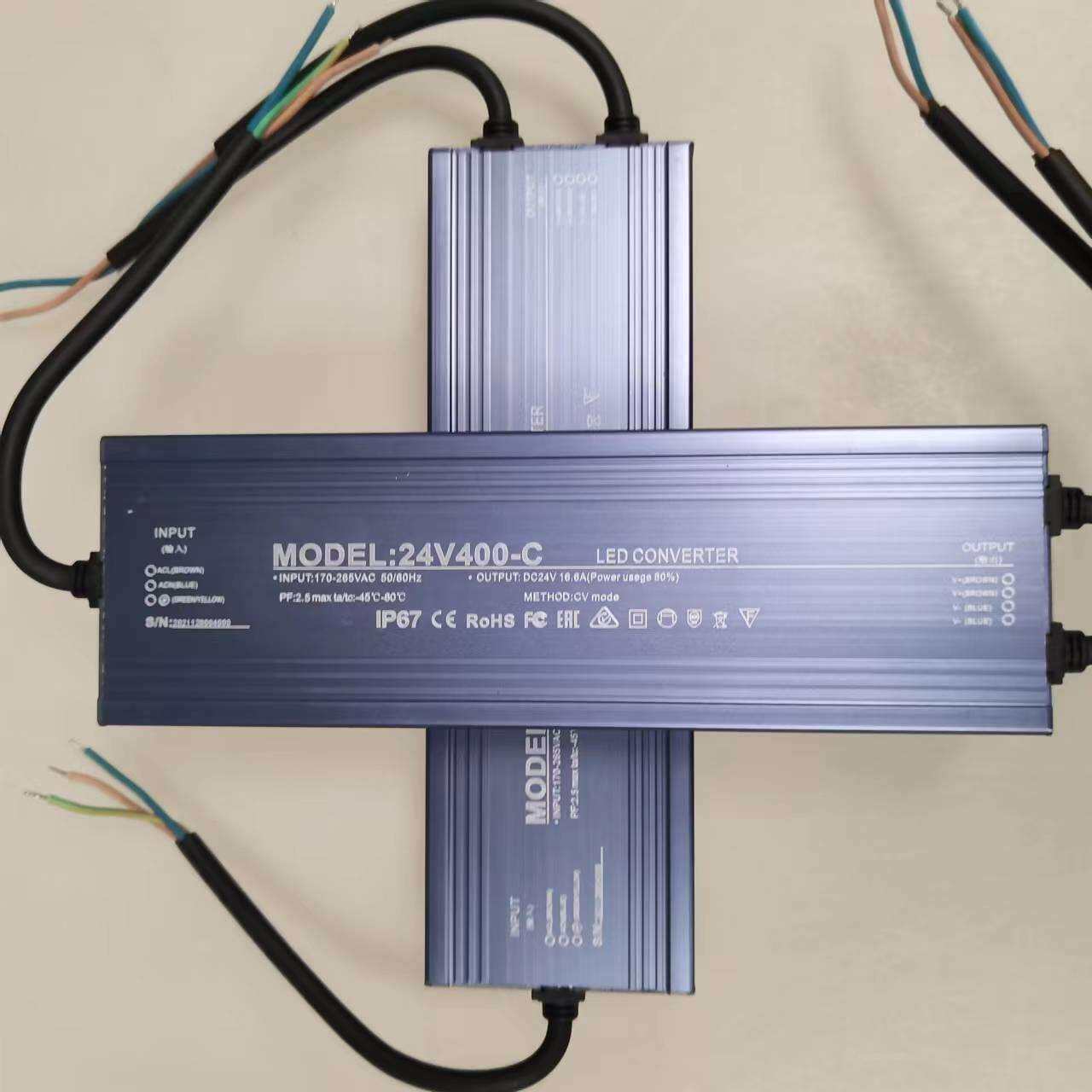LED防水开关电源24v400W防水恒压电源400w防水电源