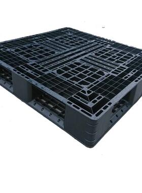 网格田字型1200*1000*150A黑色塑料托盘卡板塑胶卡板出口托盘