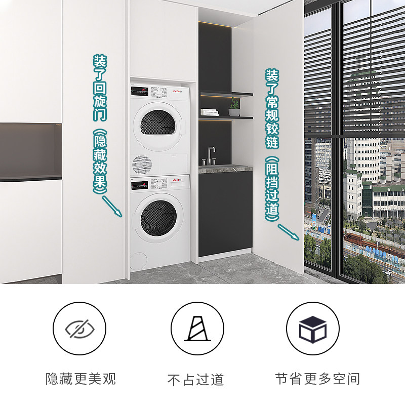 衣柜回旋门五金隐藏衣柜蝴蝶门轨道摺叠整体橱柜口袋门伸缩滑导轨