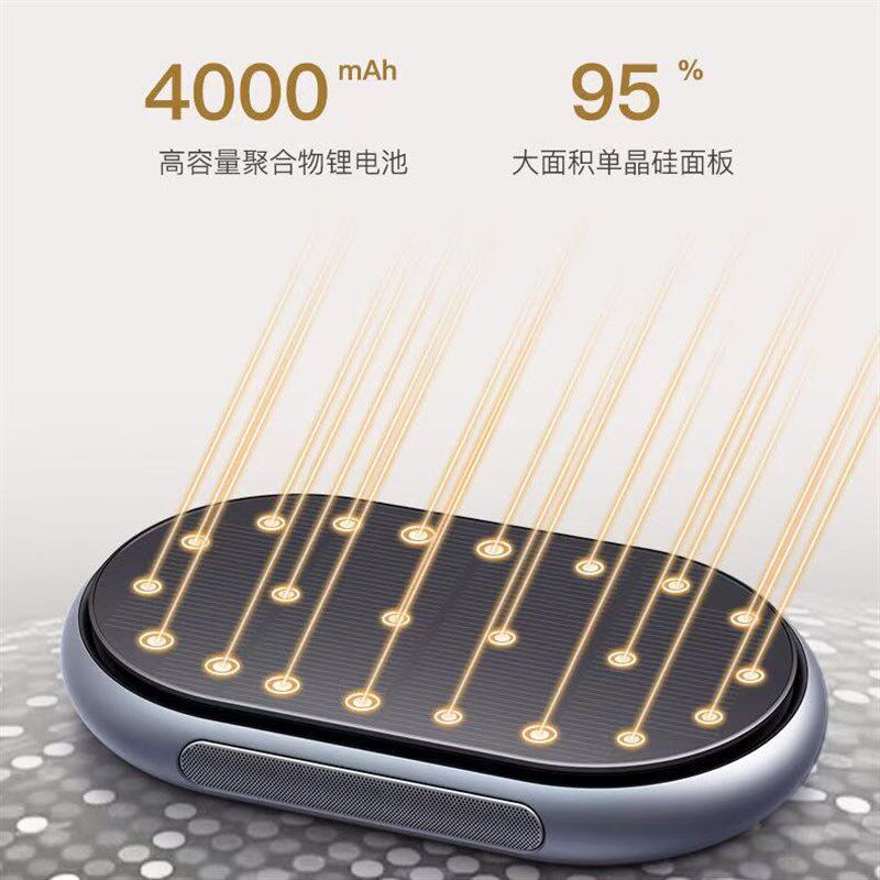 铝合金太阳能空气净化器随车启动车载车内用负离子车载空气净化器