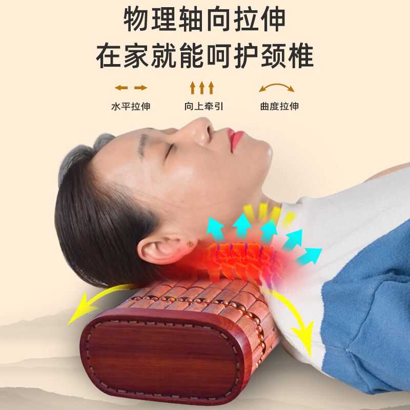 缅甸花梨木麻将枕头金丝楠夏凉透气竹空心实木护颈助眠专用保健枕