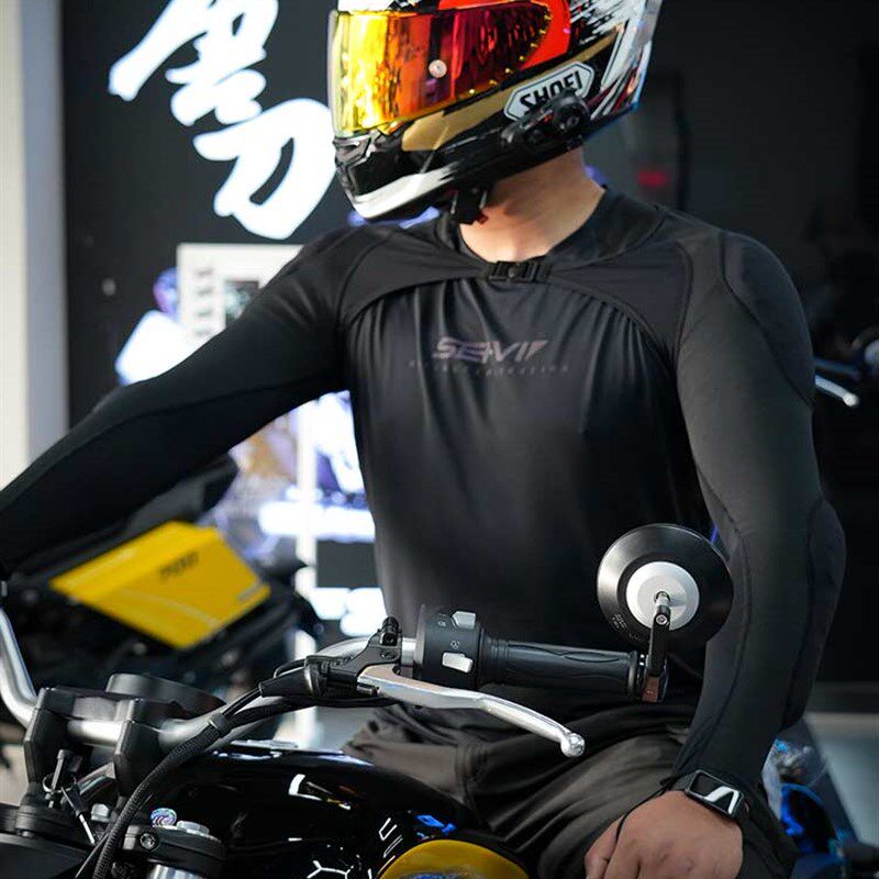袖衣摩托车骑行服防摔男护甲衣机车夏季冰袖头套冰丝护肘护肩护具