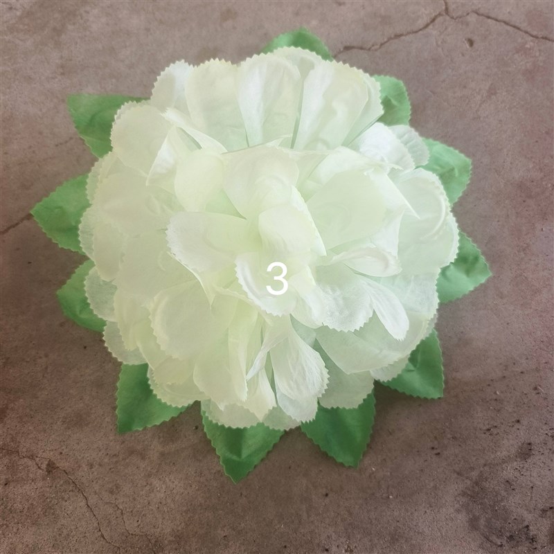仿真花24公分100朵无纺布大丽菊花朵托叶大花朵 不带花枝成品花朵