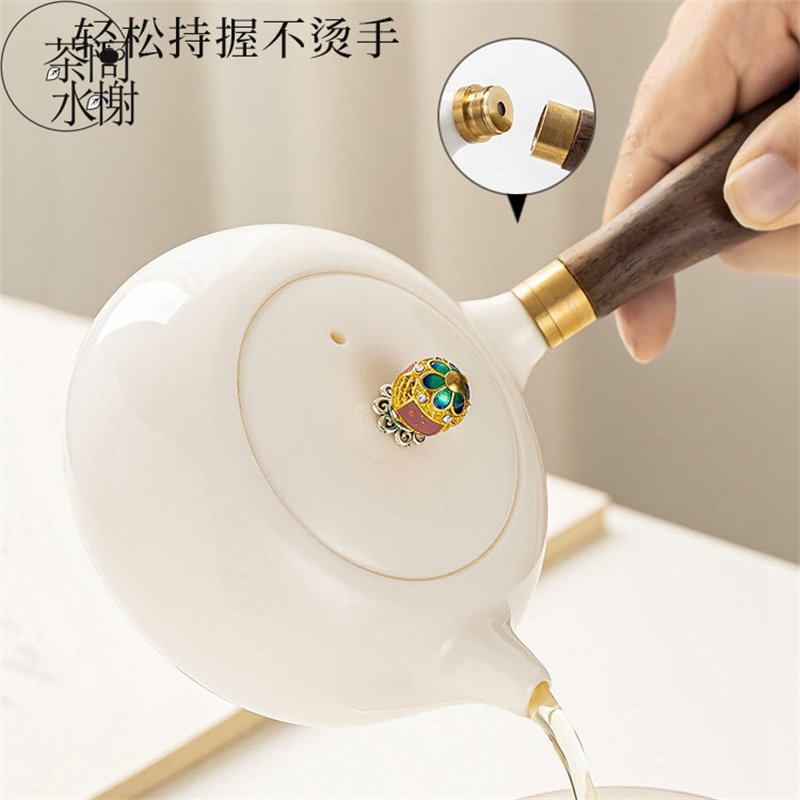 茶阁水榭高档羊脂玉功夫茶具套装景德镇陶瓷家用茶杯壶盖碗礼盒装