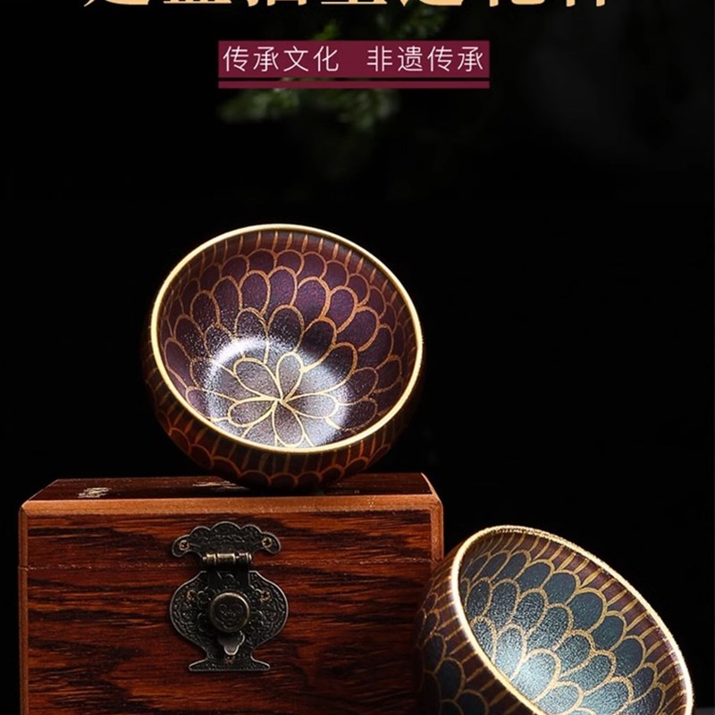 鉴展莲花大师杯,单杯,高档茶杯,茶碗,个人专用中国茶杯,陶瓷功夫