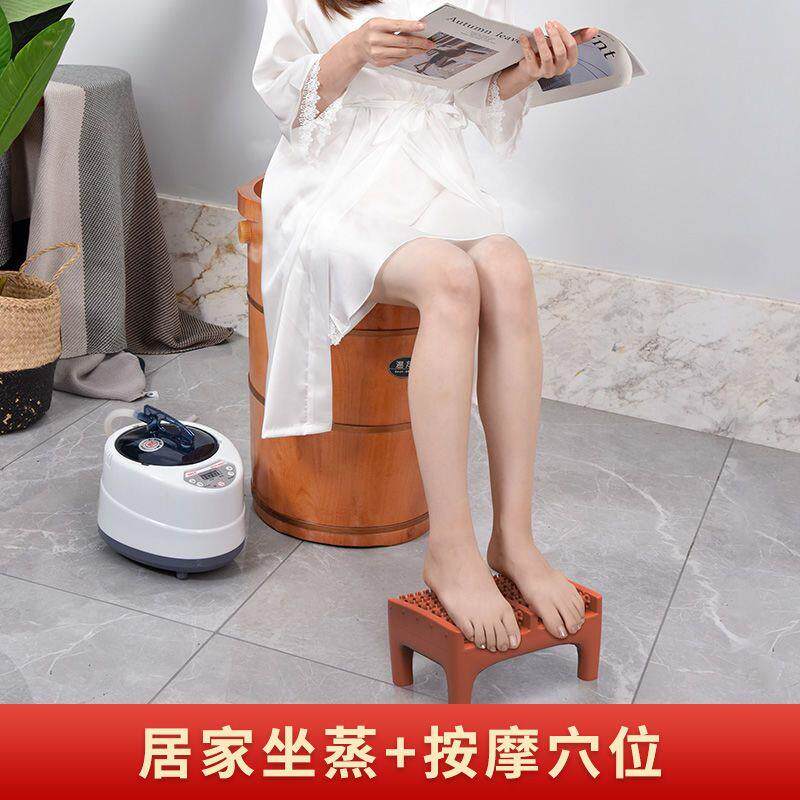 橡木泡脚桶过小腿木桶泡脚家用足浴桶电加热过膝深桶加厚熏蒸木桶