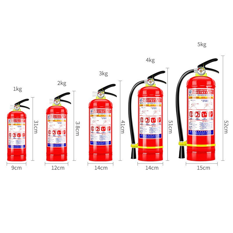 手提式干粉灭火器商铺用4公斤家用1kg2kg3kg4kg5kg8kg消防车载用