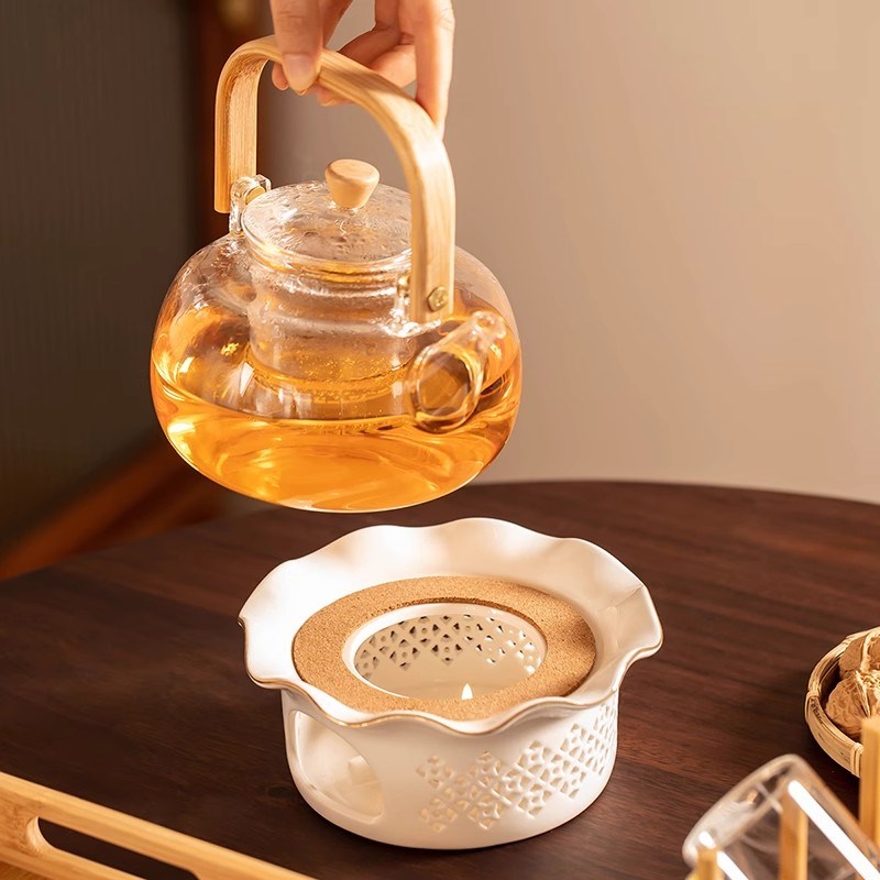 温茶壶蜡烛台温泡茶炉玻璃茶壶加热底座围炉煮茶泡茶花壶煮茶器家