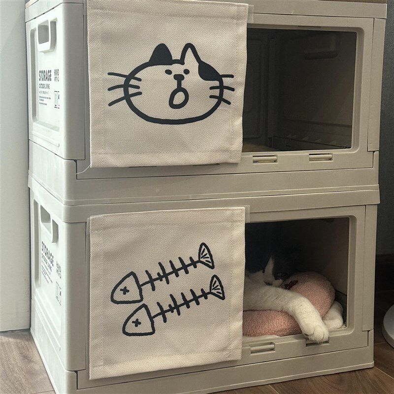 折叠猫窝家用室内大号保暖防寒露营箱猫屋四季通用自制猫舍宠物窝
