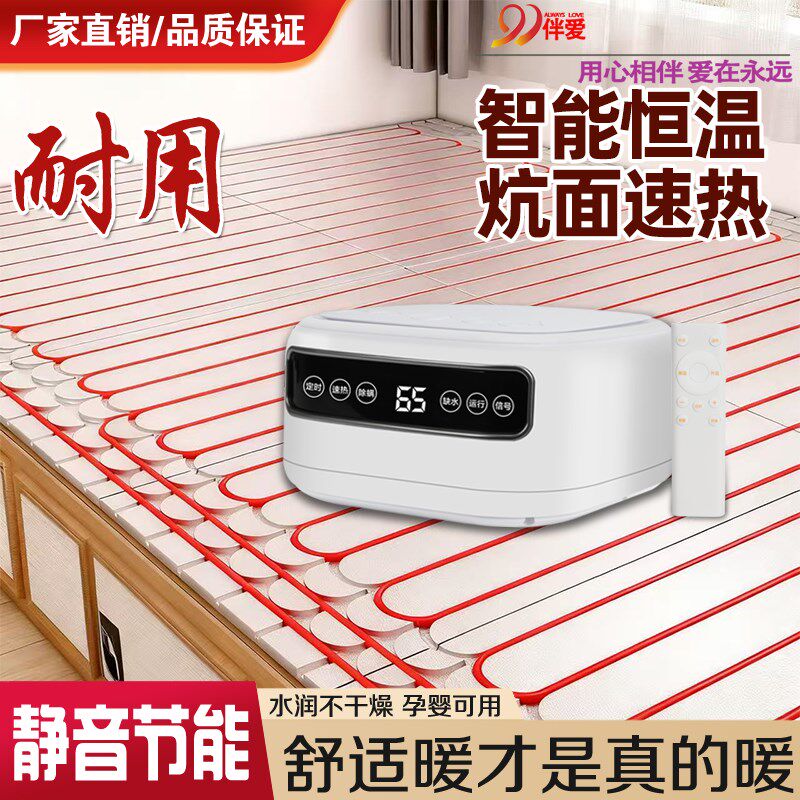 新款水暖炕全套主机智能恒温水循环客厅卧室小型地暖水暖电热毯垫