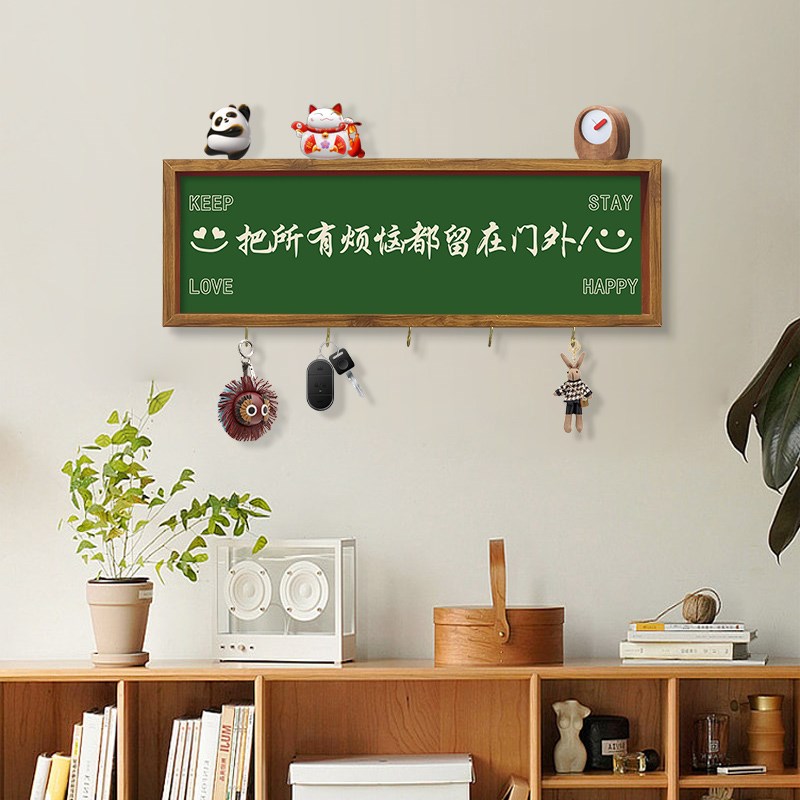 入户玄关装饰画钥匙收纳挂钩摆件创意客厅置物架挂画欢迎回家壁挂