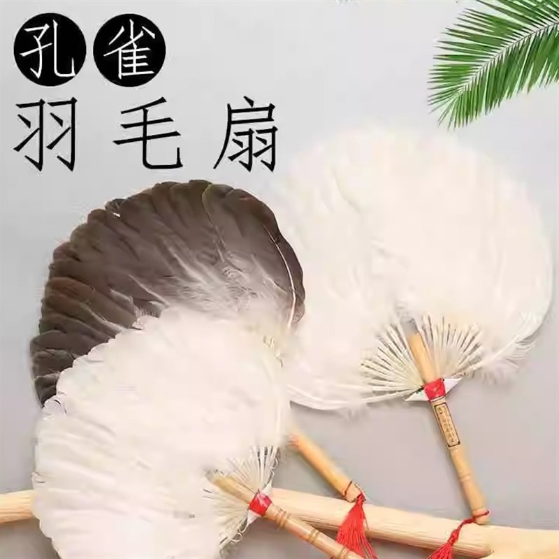 鹅毛扇婴儿羽毛扇子儿童手工古风夏天家耐用手摇宝宝老式蒲扇夏季