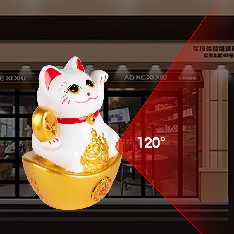 店铺迎宾感应器红外线语音定制欢迎光临广告宣门铃录音招财猫商用