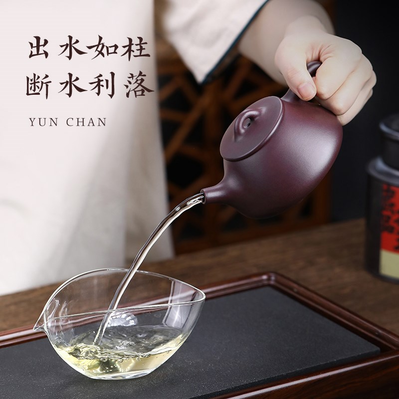 宜兴紫砂壶纯手工原矿石瓢紫砂茶壶高档家用功夫茶具大容量泡茶壶