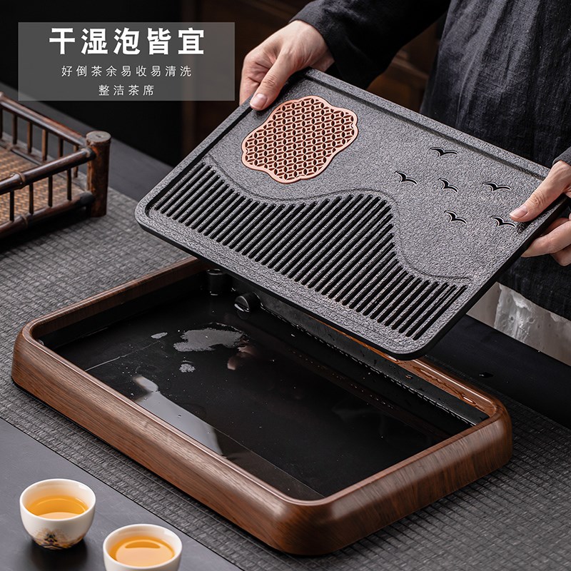 羊脂玉白瓷自动茶具套组家用懒人石磨茶壶泡茶功夫茶杯整套礼盒装