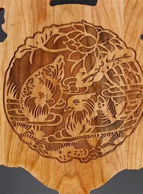 七星桃花崭老公公鸡摆件斩增加男女感情情侣小挂件夫妻桃木宝剑牌