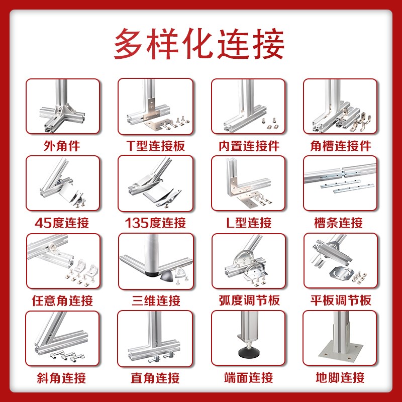 工业铝型材框架定制 苏州铝型材机械框架设备护罩围栏非标流水线