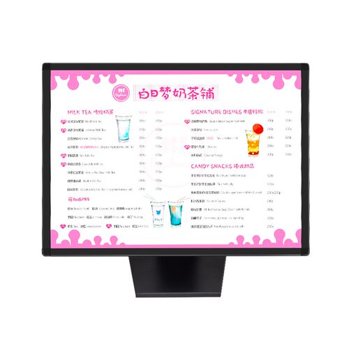 LED灯箱广告牌设计适用于奶茶店吧台的简约现代风格点餐价目表灯