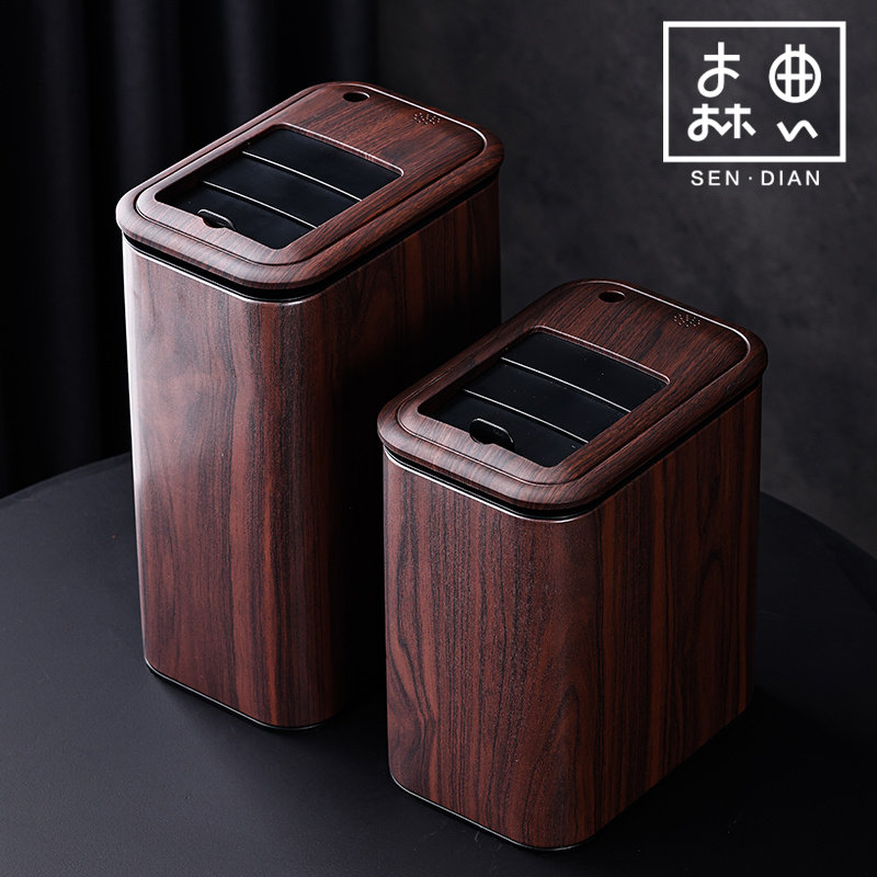 不锈钢茶水桶功夫茶具配件干湿分离智能高端茶渣废水垃圾桶二合一