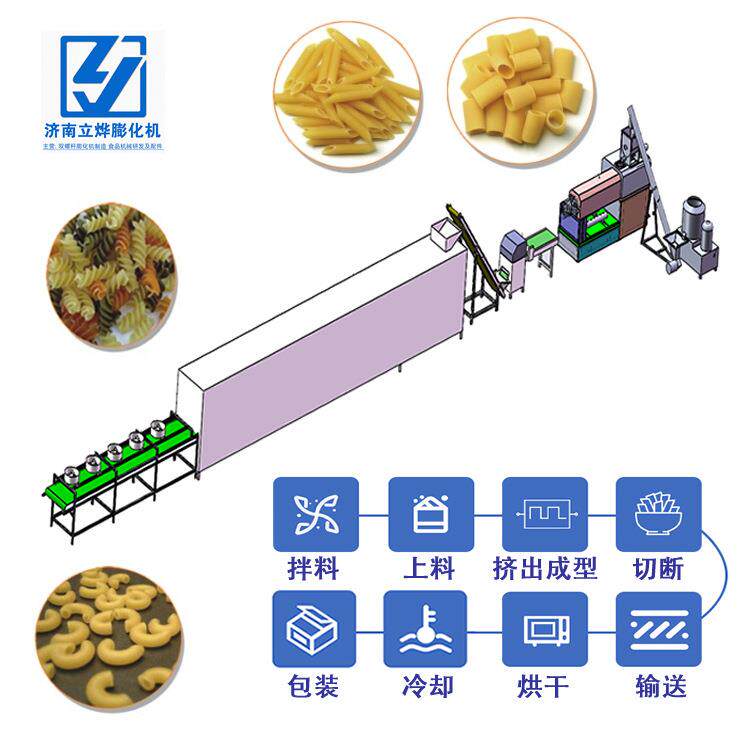 通心粉生产线设备直面意大利面机器螺旋面生产设备厂家