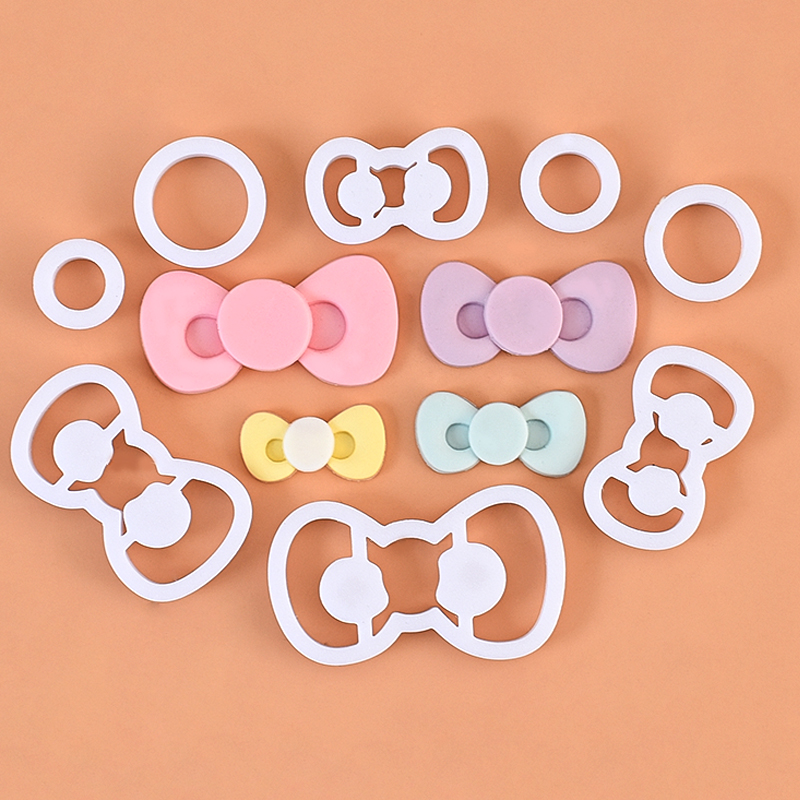 糖堡森林卡通KT猫蝴蝶结翻糖切模网红小猫女孩生日蛋糕装饰模具