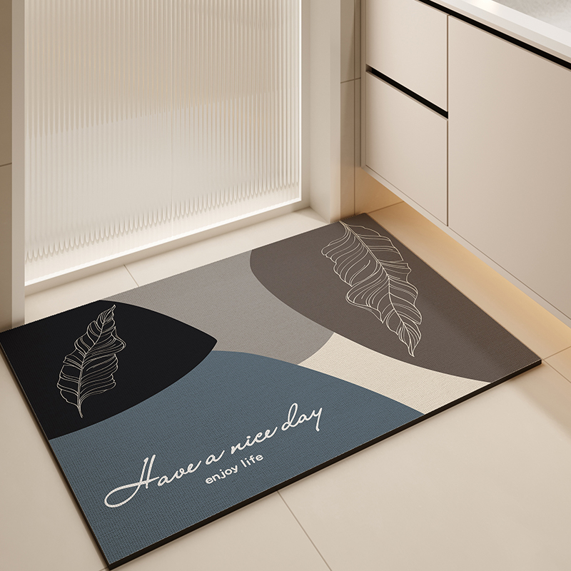 强吸水硅藻泥地垫卫生间门口脚垫