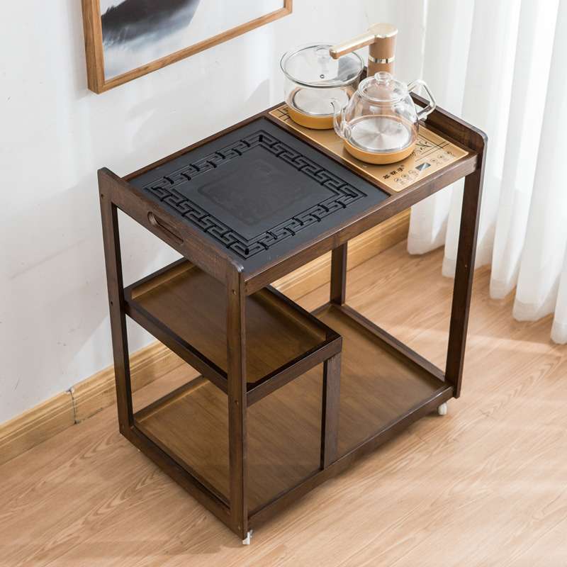 W9YX茶桌家用小茶台楠竹移动茶几茶车客厅阳台烧水泡茶柜茶具收纳