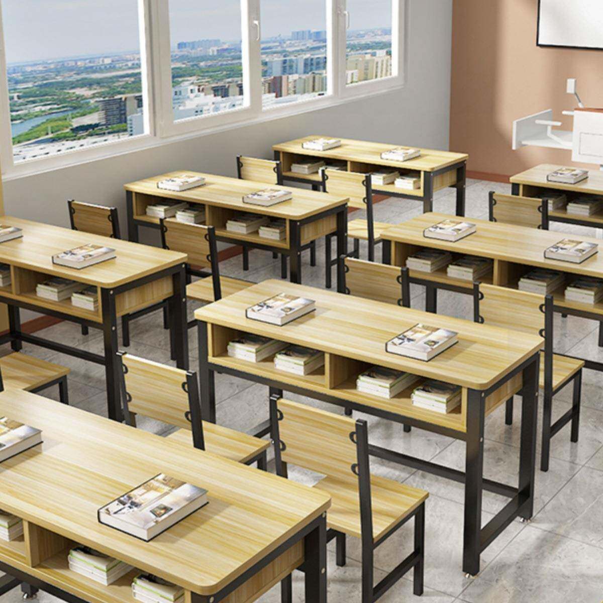 课桌椅学生学校书桌培训桌辅导班儿童学习桌套装家用写字补课托w&