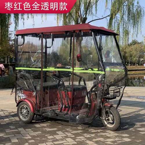 车棚电动三轮车车篷休闲小巴士三轮车透明雨棚篷老年全封闭车新品