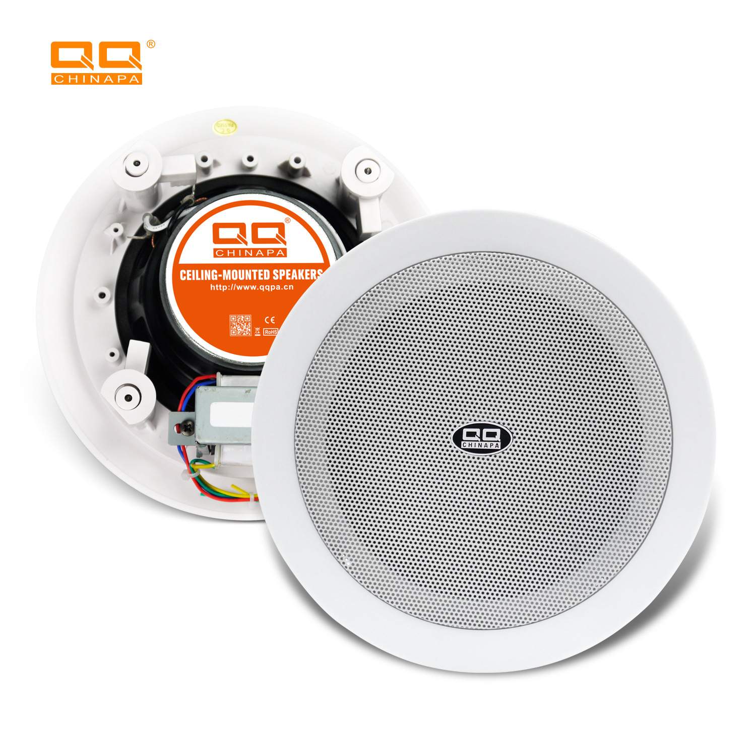 20W30W背景音乐公共广播系统天花喇叭定压同轴吸顶音箱扬立体声